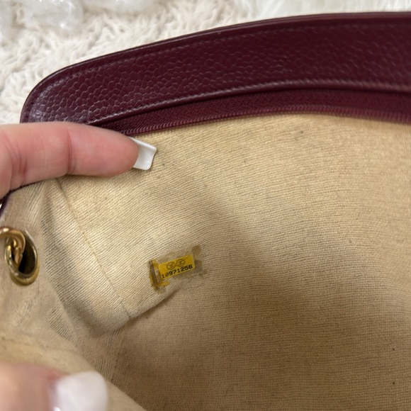 Chanel Burgundy Pouch. - Picture 7 of 7